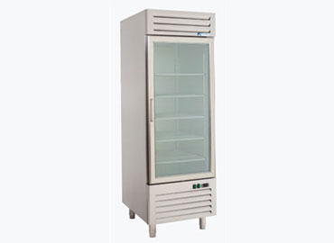 vertical refrigerator with single glass door