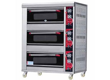 three deck gas oven